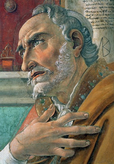 (Detail) St. Augustine in His Study, 1480 by Sandro Botticelli